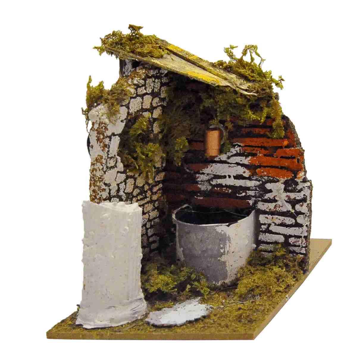 Fontana presepe elettrica tetto