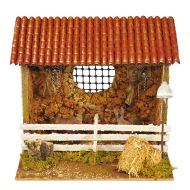 Statua presepe asino bue stalla