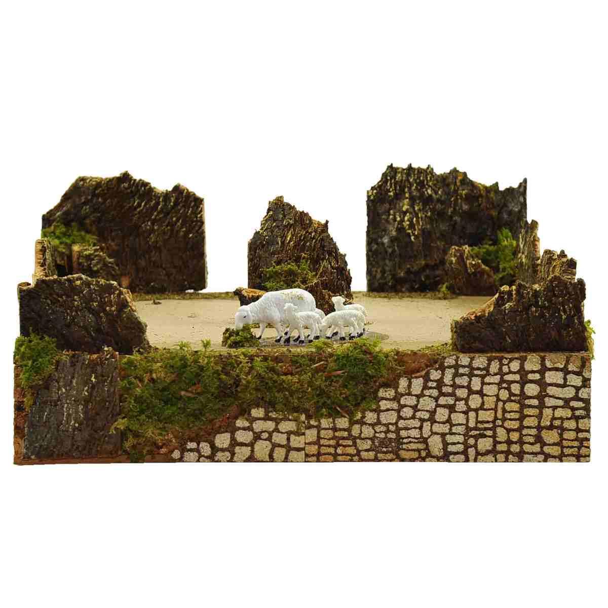 Statue presepe gregge movimento rotativo