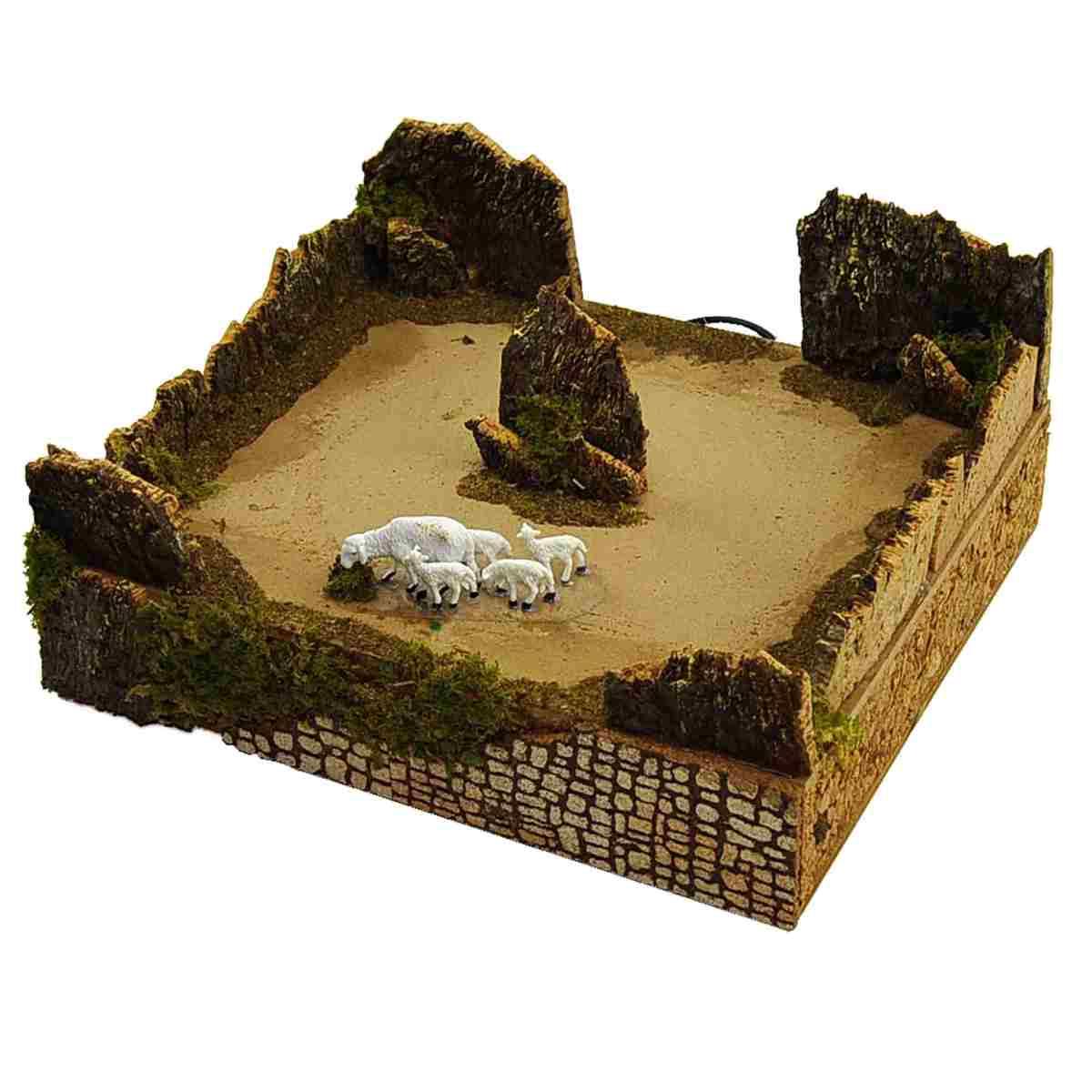 Statue presepe gregge movimento rotativo