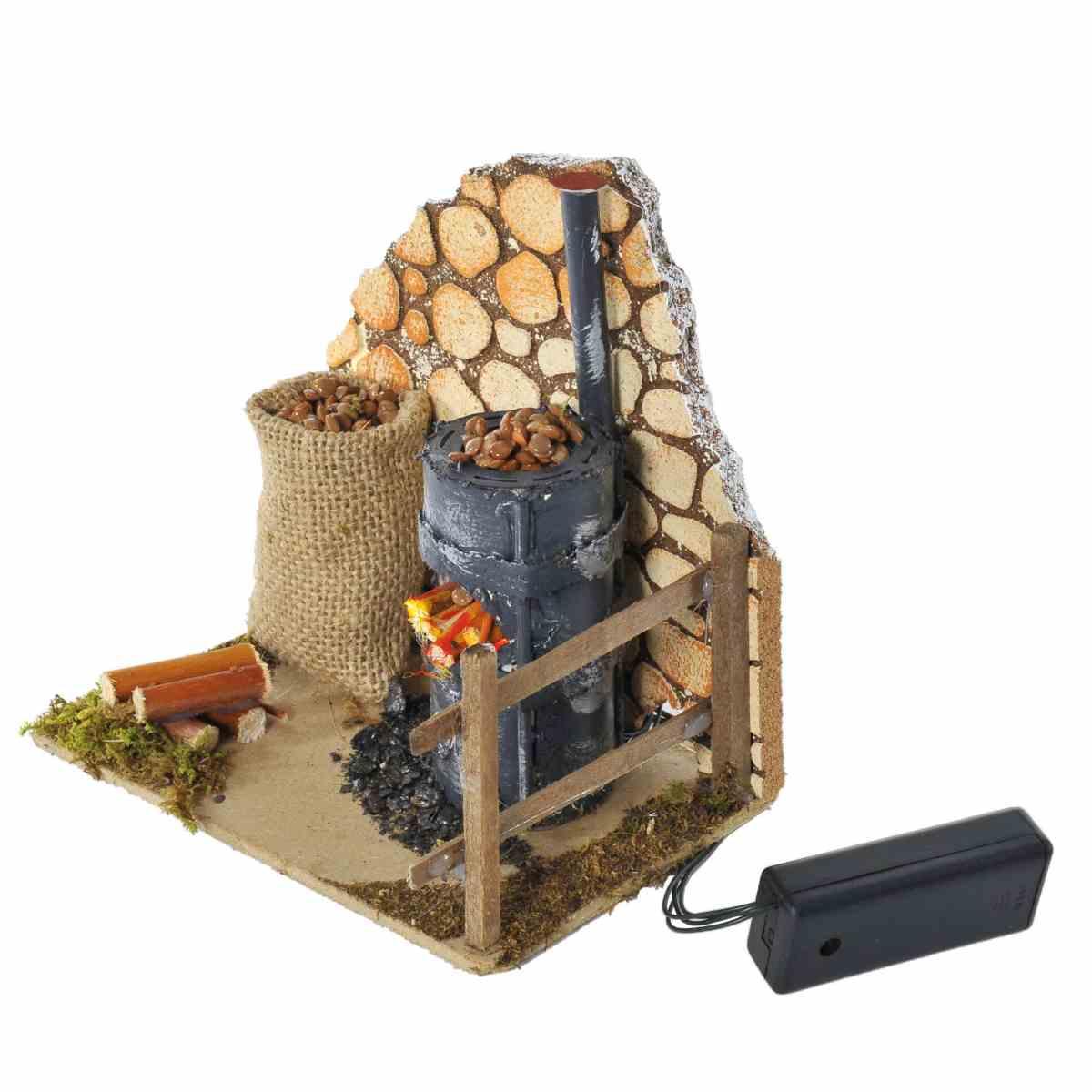 Fuoco presepe elettrico castagnaro 2 led tremolanti