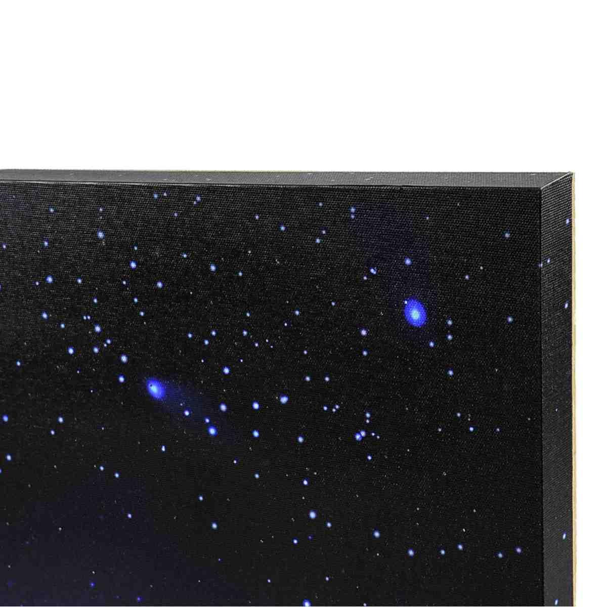 Pannello presepe sughero cielo montagne stelle luminose fibra ottica modello a