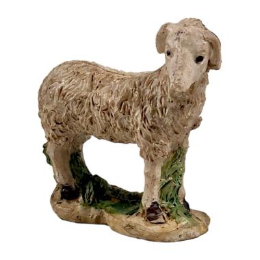 Statua presepe pecora bianca