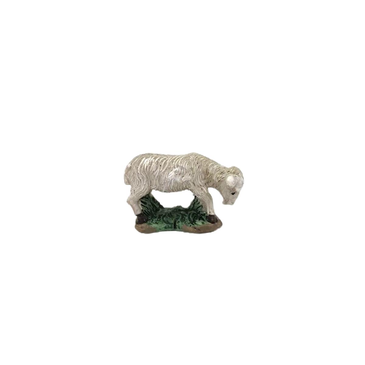 Statua presepe 5 cm pecora bianca