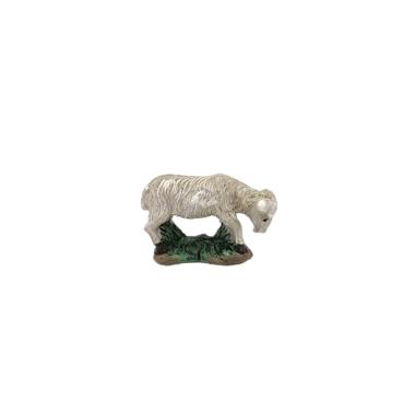 Statua presepe 5 cm pecora bianca