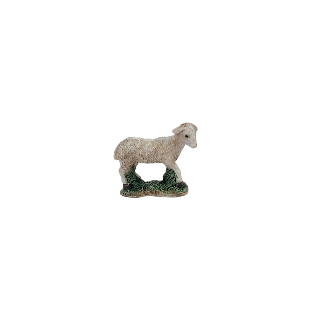 Statua presepe 5 cm pecora bianca