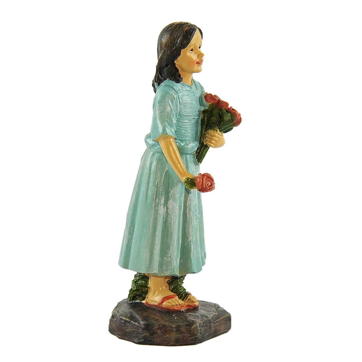 Statua presepe 20 cm fiorai carretto