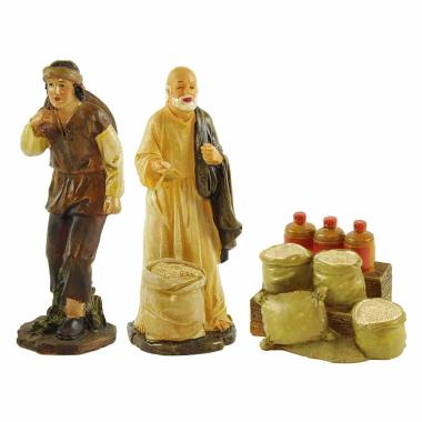 Statua presepe 20 cm venditori di farina