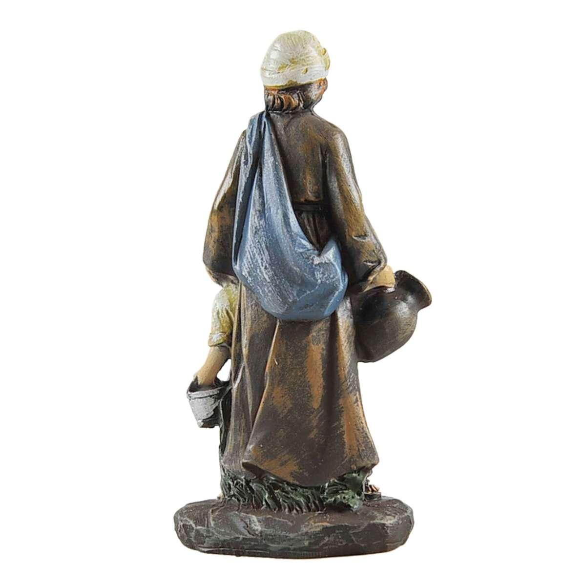 Statua presepe 13 cm pastori al pozzo