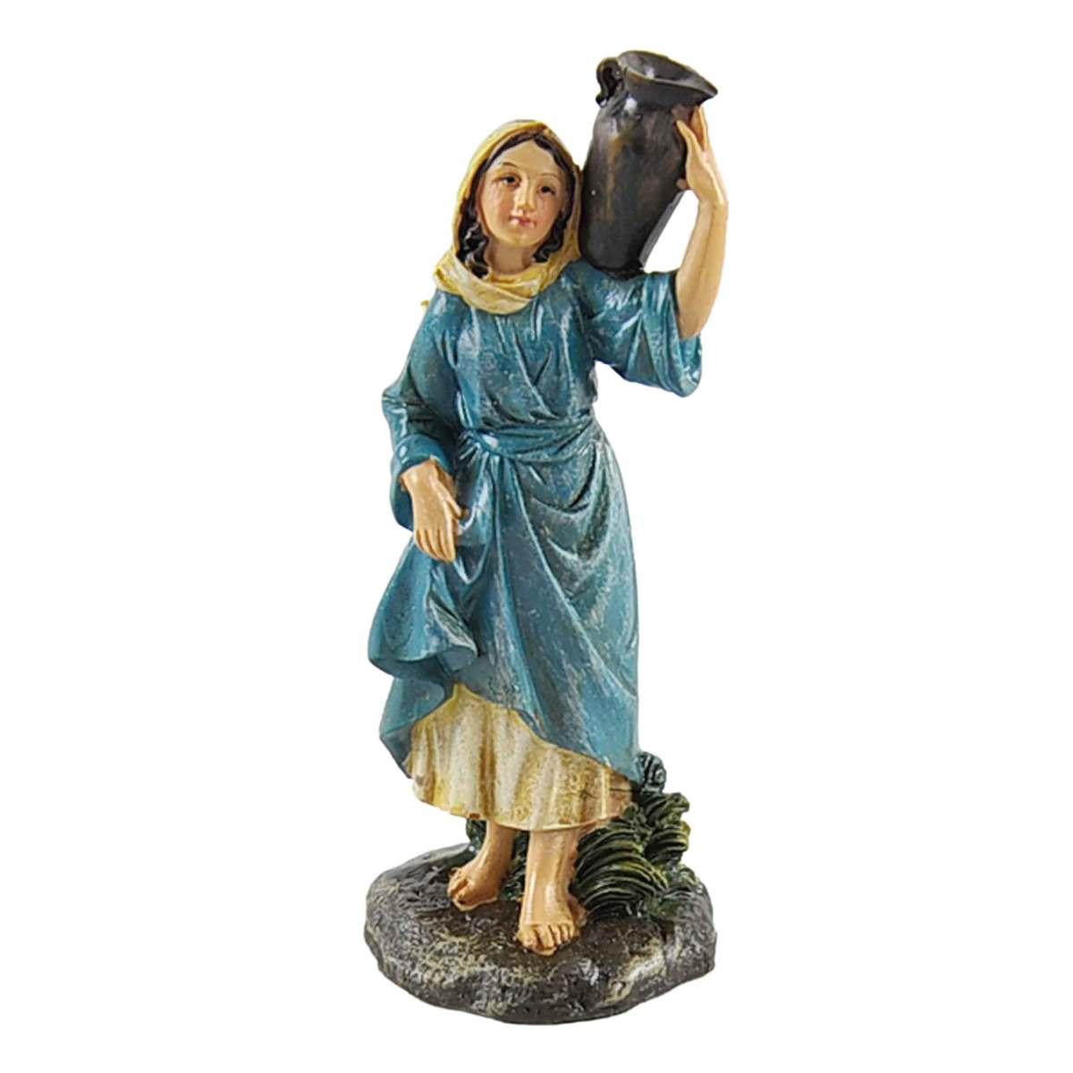 Statua presepe 13 cm pastori al pozzo