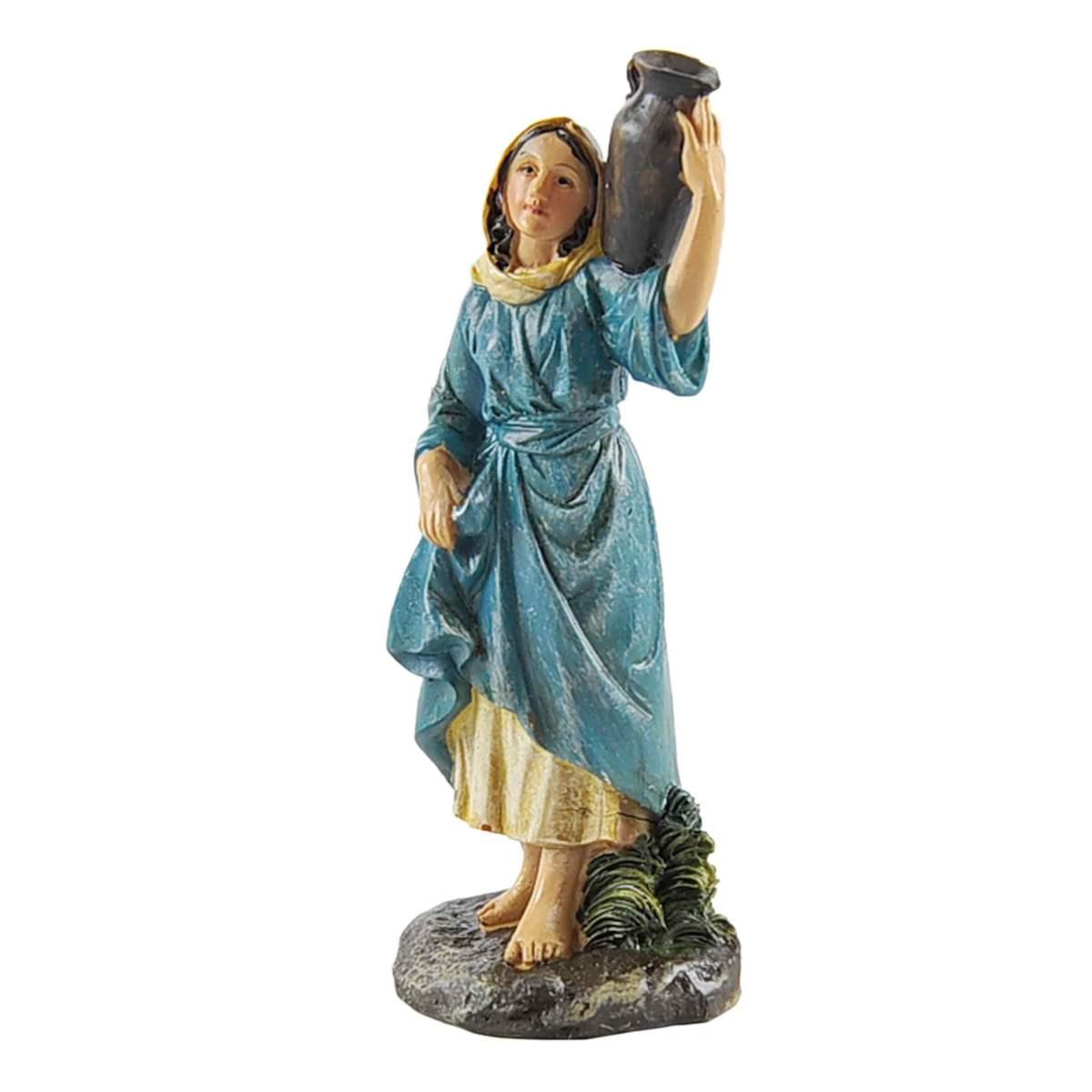 Statua presepe 13 cm pastori al pozzo