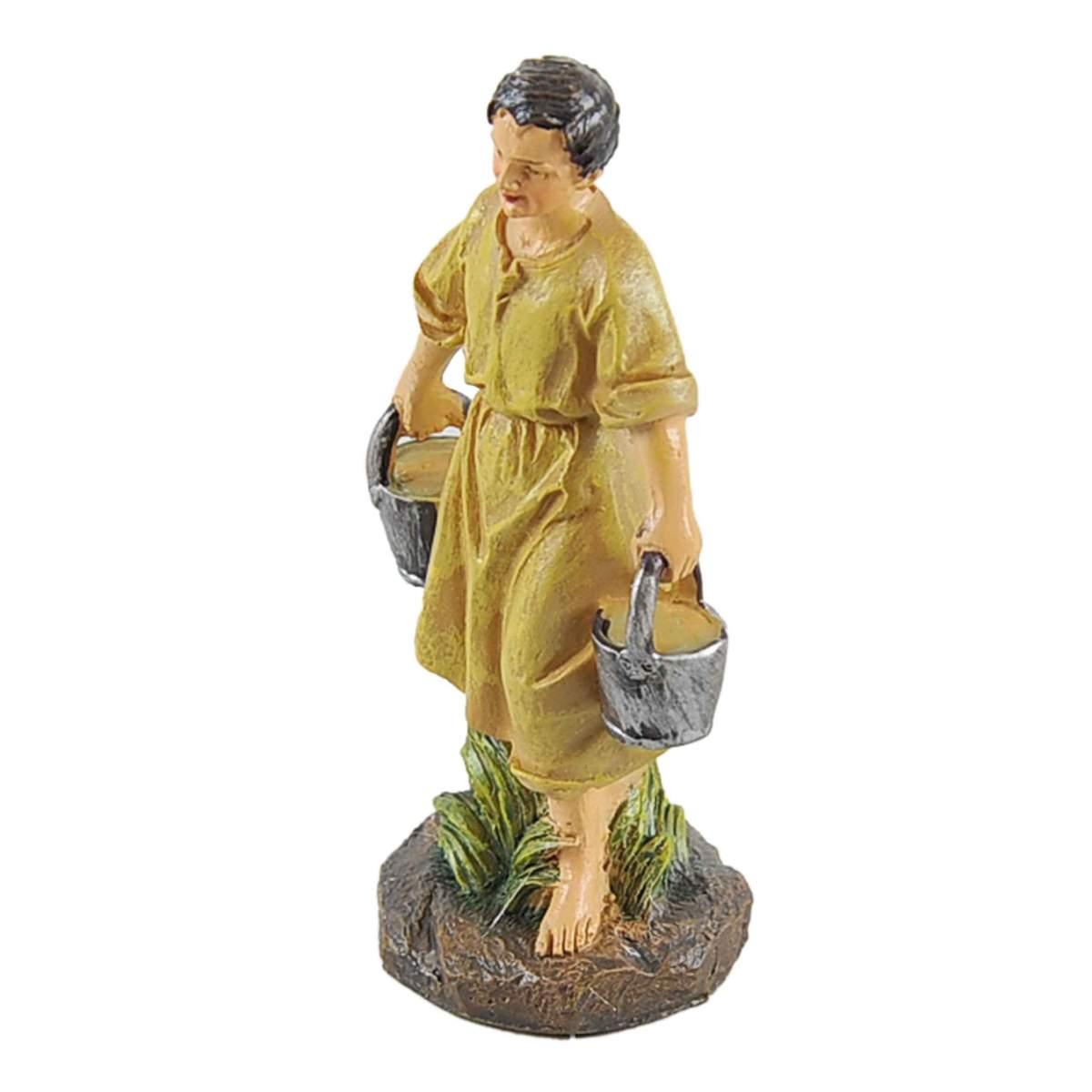 Statua presepe 13 cm pastori al pozzo