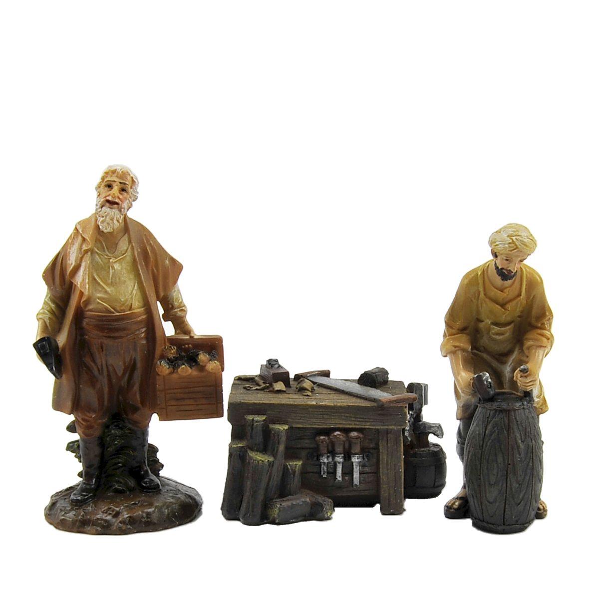 Statua presepe 13 cm falegnami banco