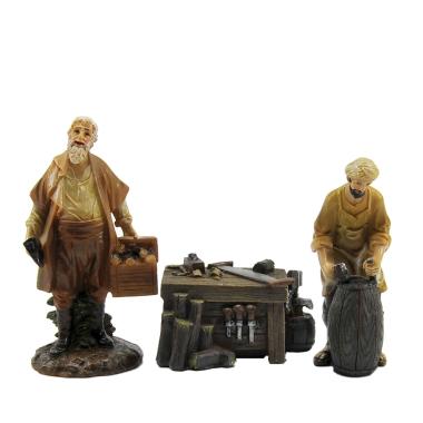 Statua presepe 13 cm falegnami banco