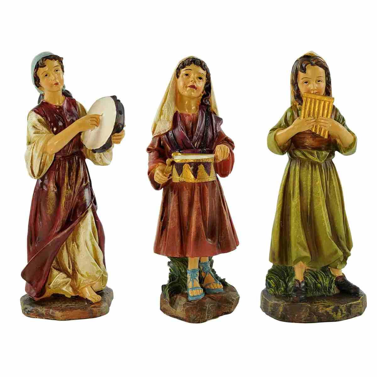 Statua presepe 20 cm suonatori