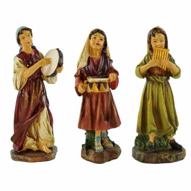 Statua presepe 20 cm suonatori