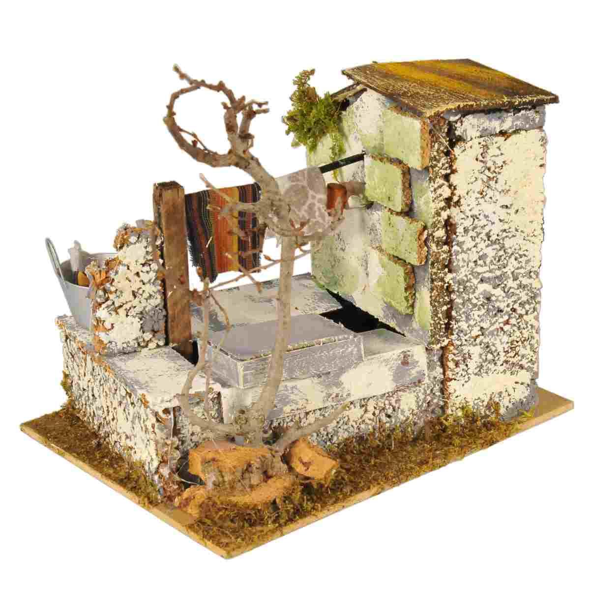 Fontana presepe elettrica panni