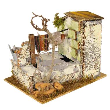 Fontana presepe elettrica panni