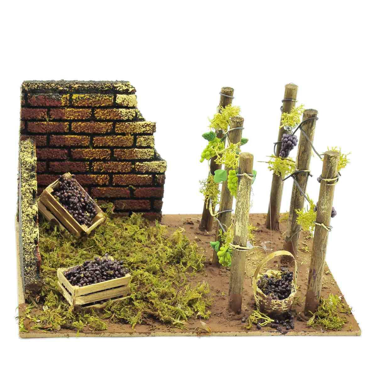 Cesta presepe alimenti frutta h3 cm