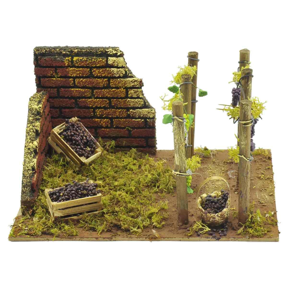 Cesta presepe alimenti frutta h3 cm