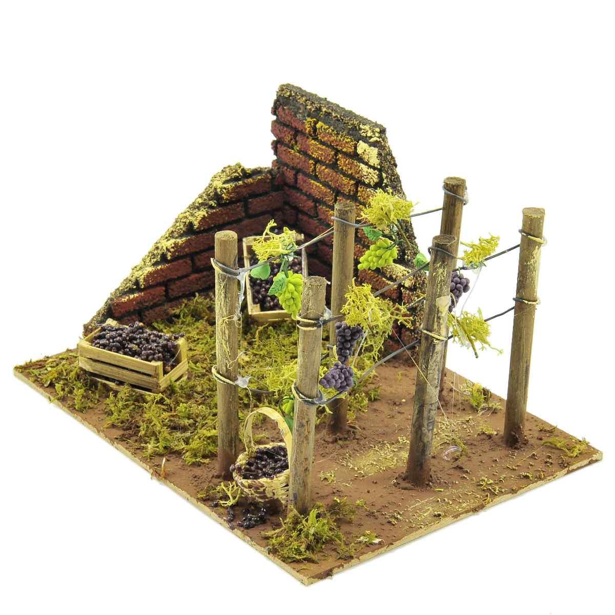 Cesta presepe alimenti frutta h3 cm