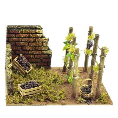 Cesta presepe alimenti frutta h3 cm
