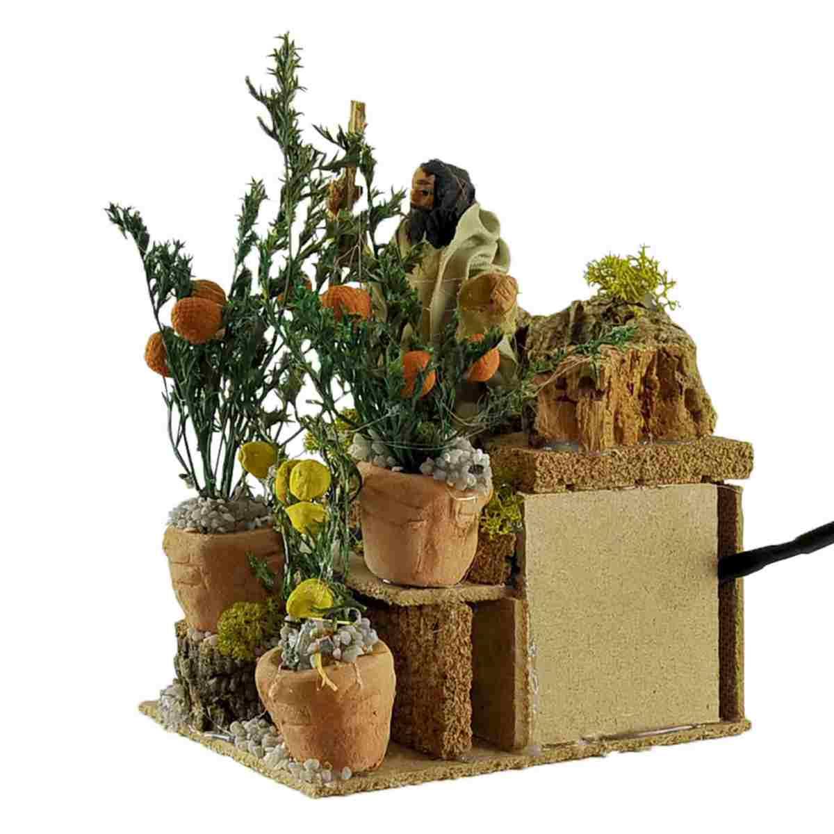 Statua presepe 10 cm movimento giardiniere