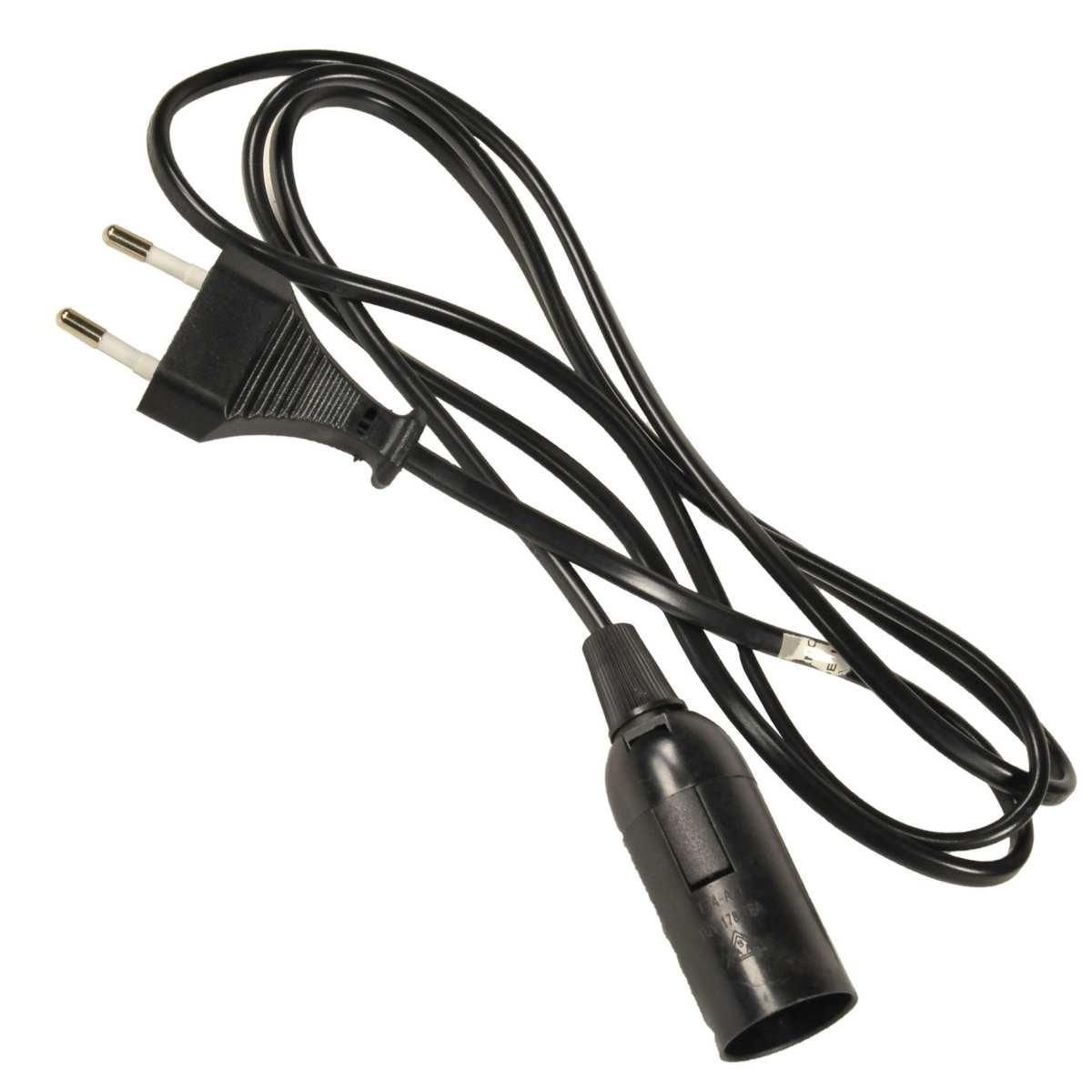 Cablaggio presepe e14 220v nero 150 cm
