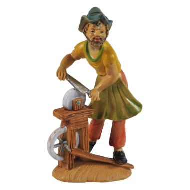 Statua presepe 10 cm arrotino banco