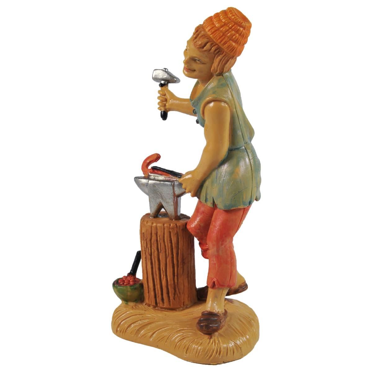 Statua presepe 10 cm maniscalco incudine