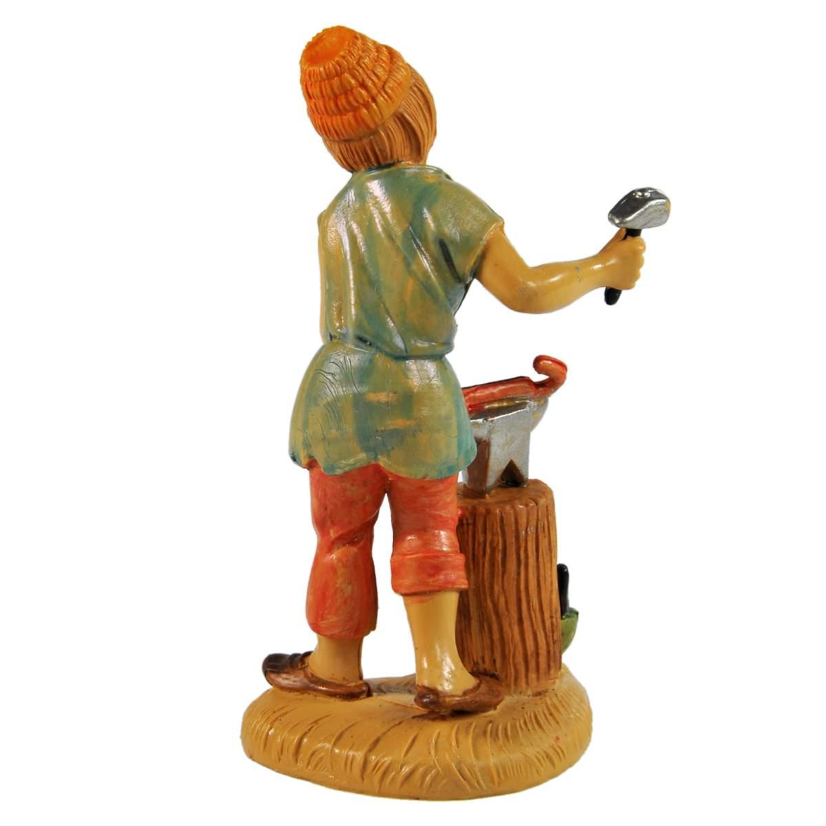 Statua presepe 10 cm maniscalco incudine