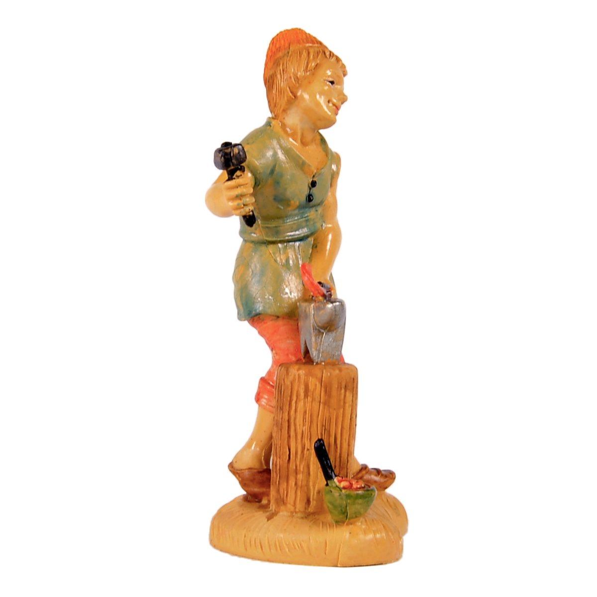 Statua presepe 10 cm maniscalco incudine