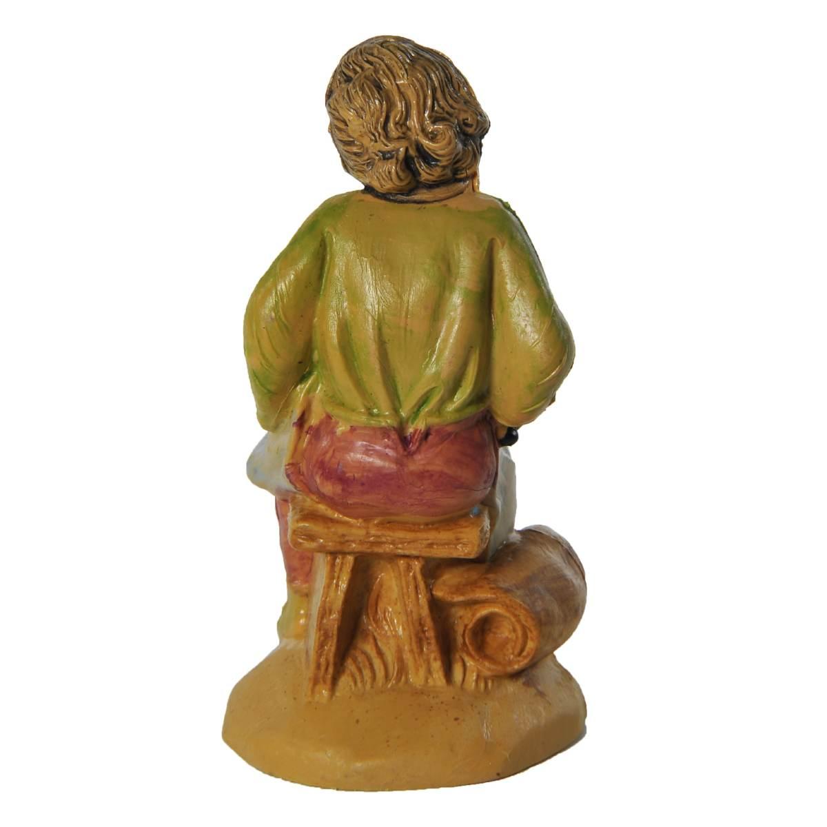 Statua presepe 10 cm calzolaio seduto