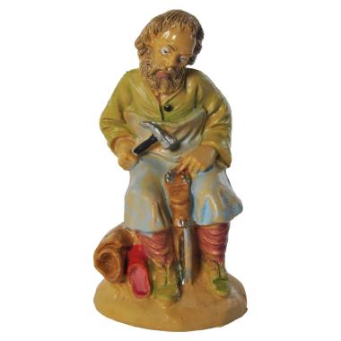 Statua presepe 10 cm calzolaio seduto