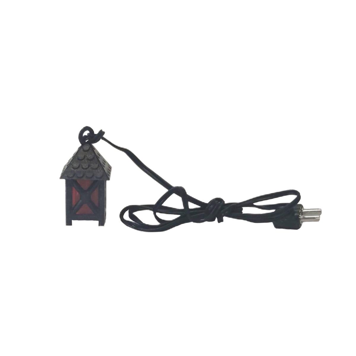 Lanterna presepe spina luce led rossa 3 5 modello v 1 cm