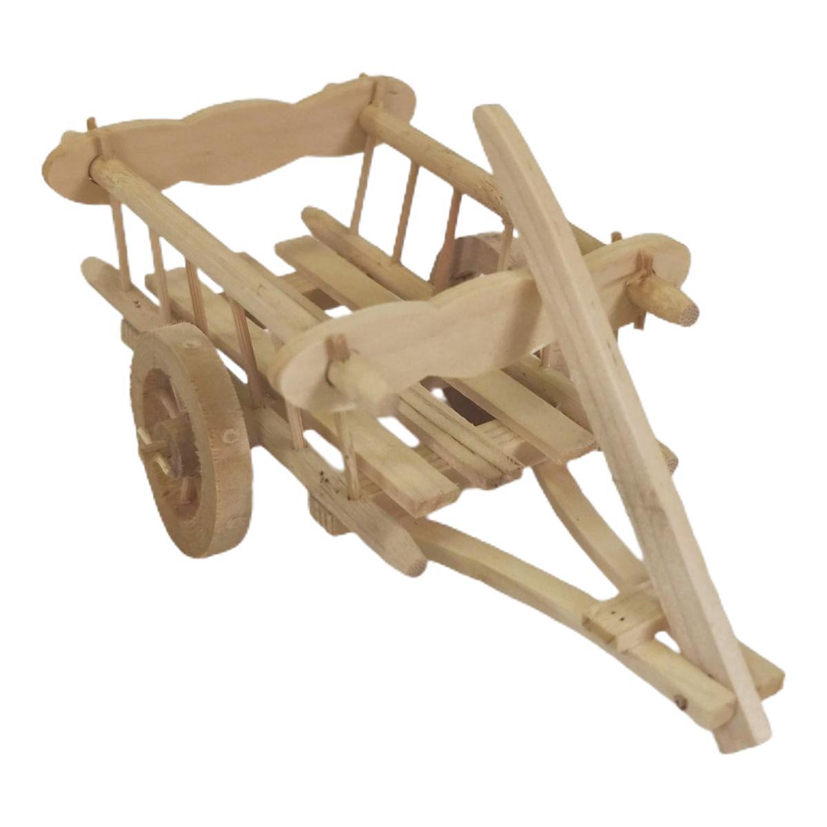Carretto presepe legno 2 ruote contadino
