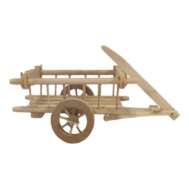 Carretto presepe legno 2 ruote contadino