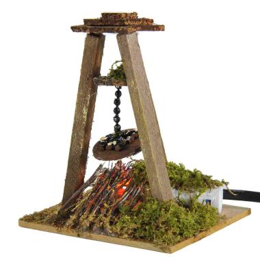 Fuoco presepe elettrico effetto fiamma
