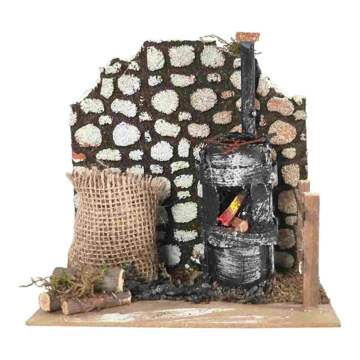 Fuoco presepe elettrico effetto fiamma castagnaro