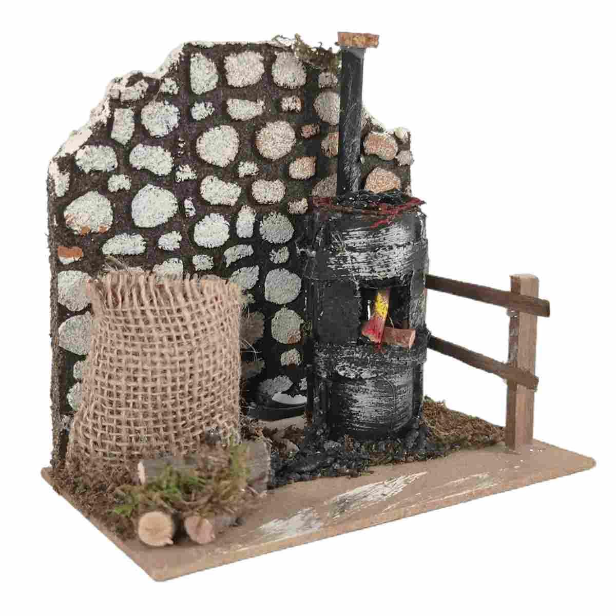 Fuoco presepe elettrico effetto fiamma castagnaro