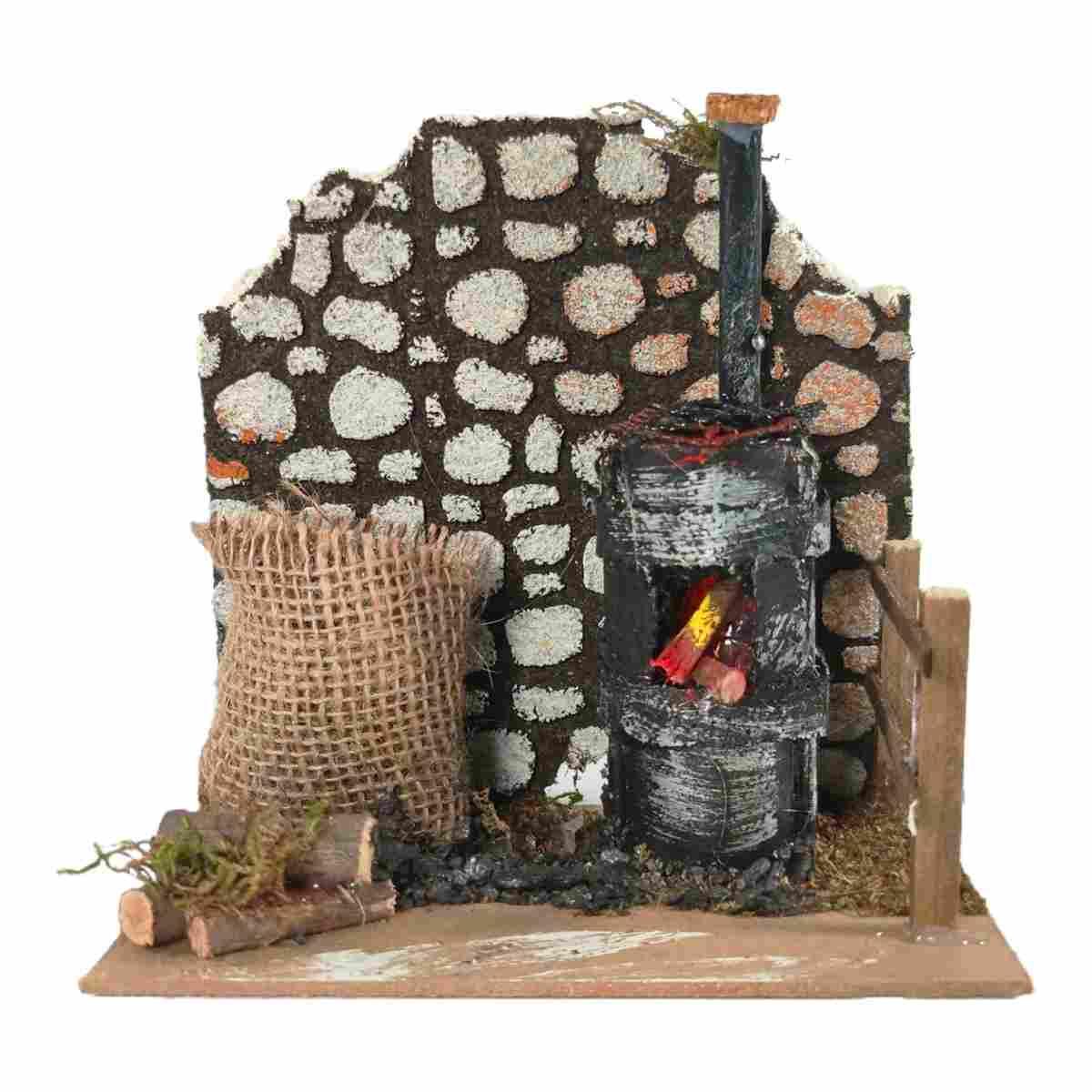 Fuoco presepe elettrico effetto fiamma castagnaro