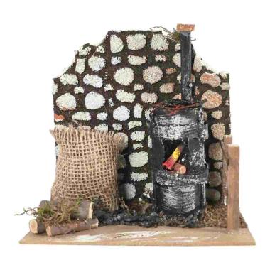 Fuoco presepe elettrico effetto fiamma castagnaro