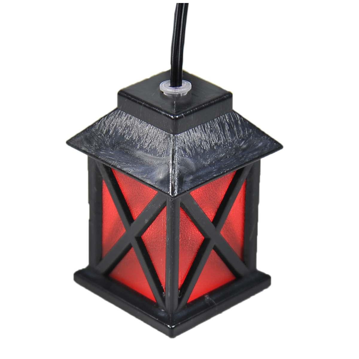 Lanterna presepe spina luce led rosso 3 5 modello v 4 cm