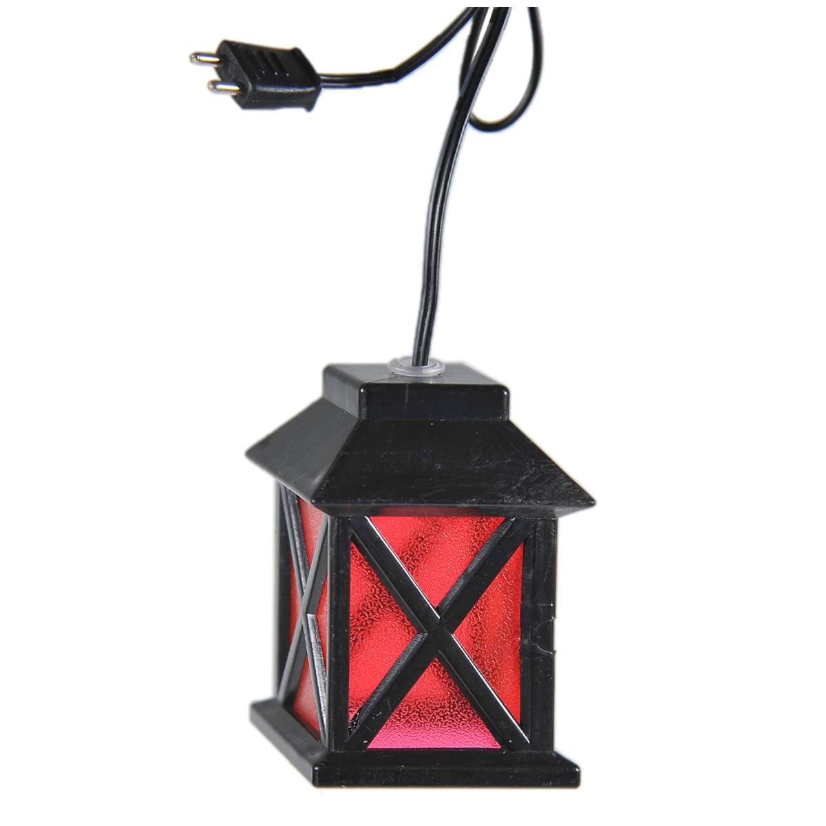 Lanterna presepe spina luce led rosso 3 5 modello v 4 cm
