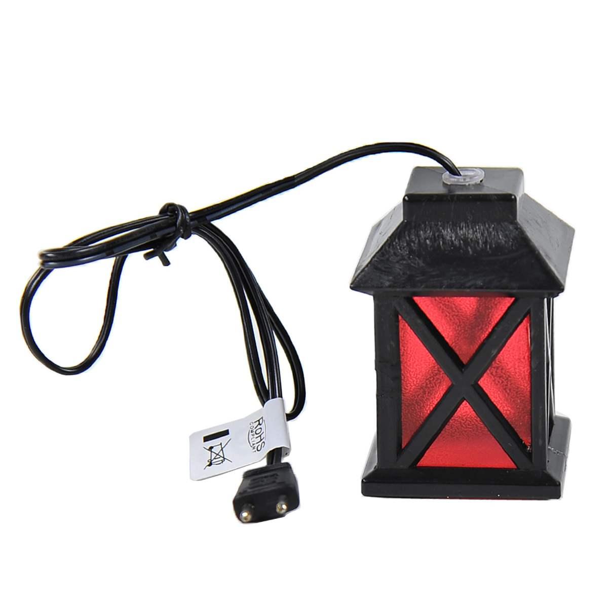 Lanterna presepe spina luce led rosso 3 5 modello v 4 cm