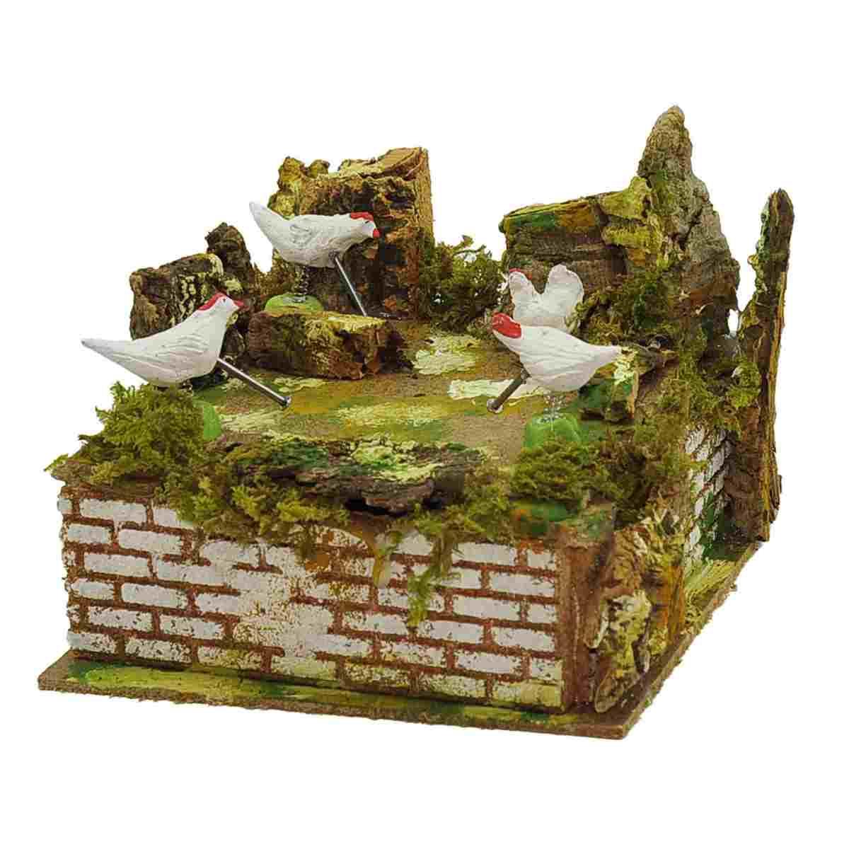 Galline presepe movimento