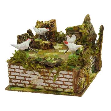 Galline presepe movimento