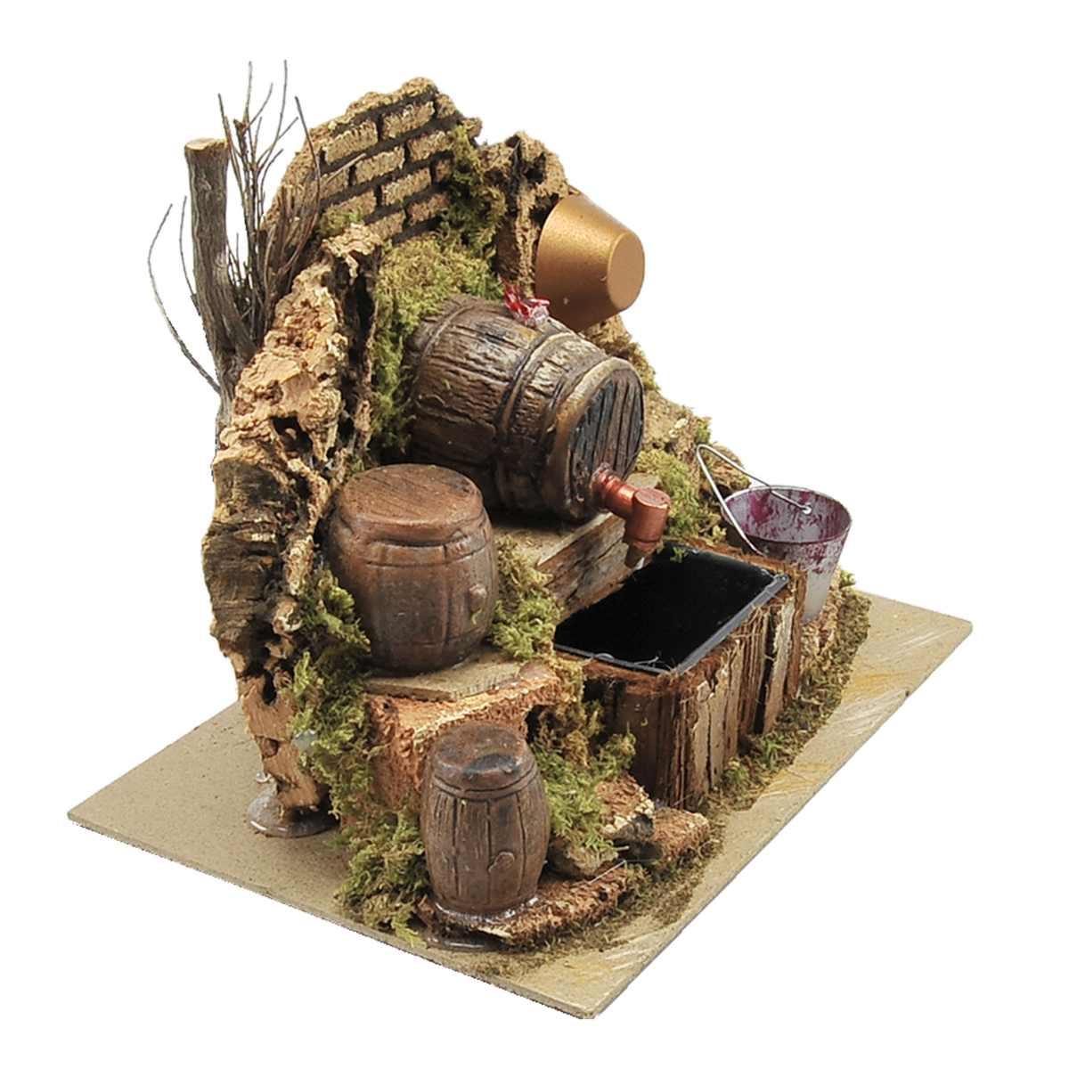 Osteria presepe elettrica legno