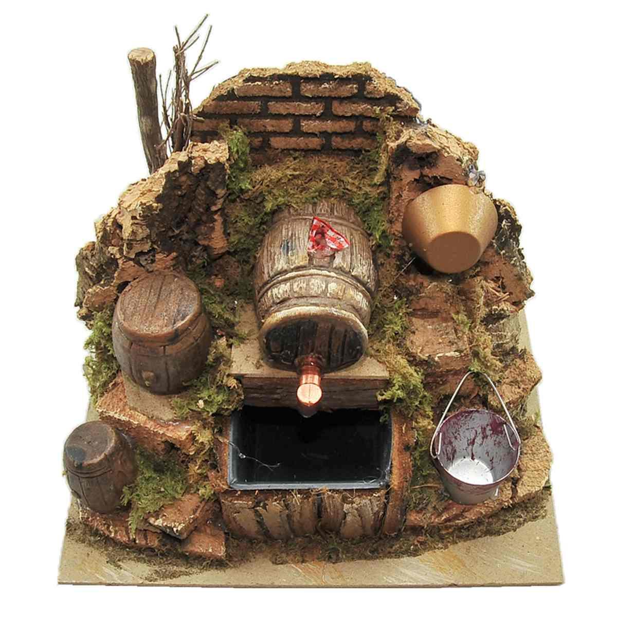 Osteria presepe elettrica legno