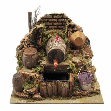 Osteria presepe elettrica legno